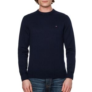 Tommy Hilfiger Men’s Blue Crewneck Pima Cotton/Cashmere Sweater Size L